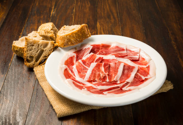 Jamón Ibérico de Bellota en restaurante del barrio gótico de Barcelona